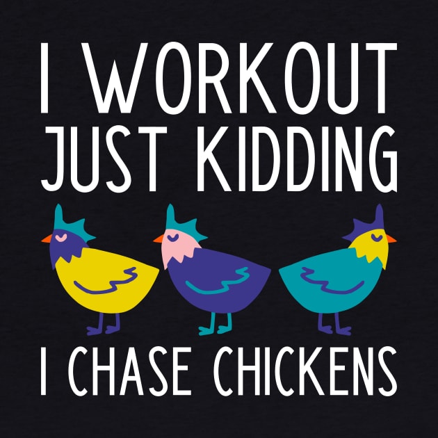 Funny Chasing Chickens Farmer Slogan by kapotka